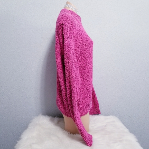 Vintage 80's retro pink black party sweater - Picture 5 of 5